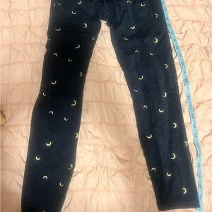 ZYIA Navy Leggings with Gold Moon Accents
